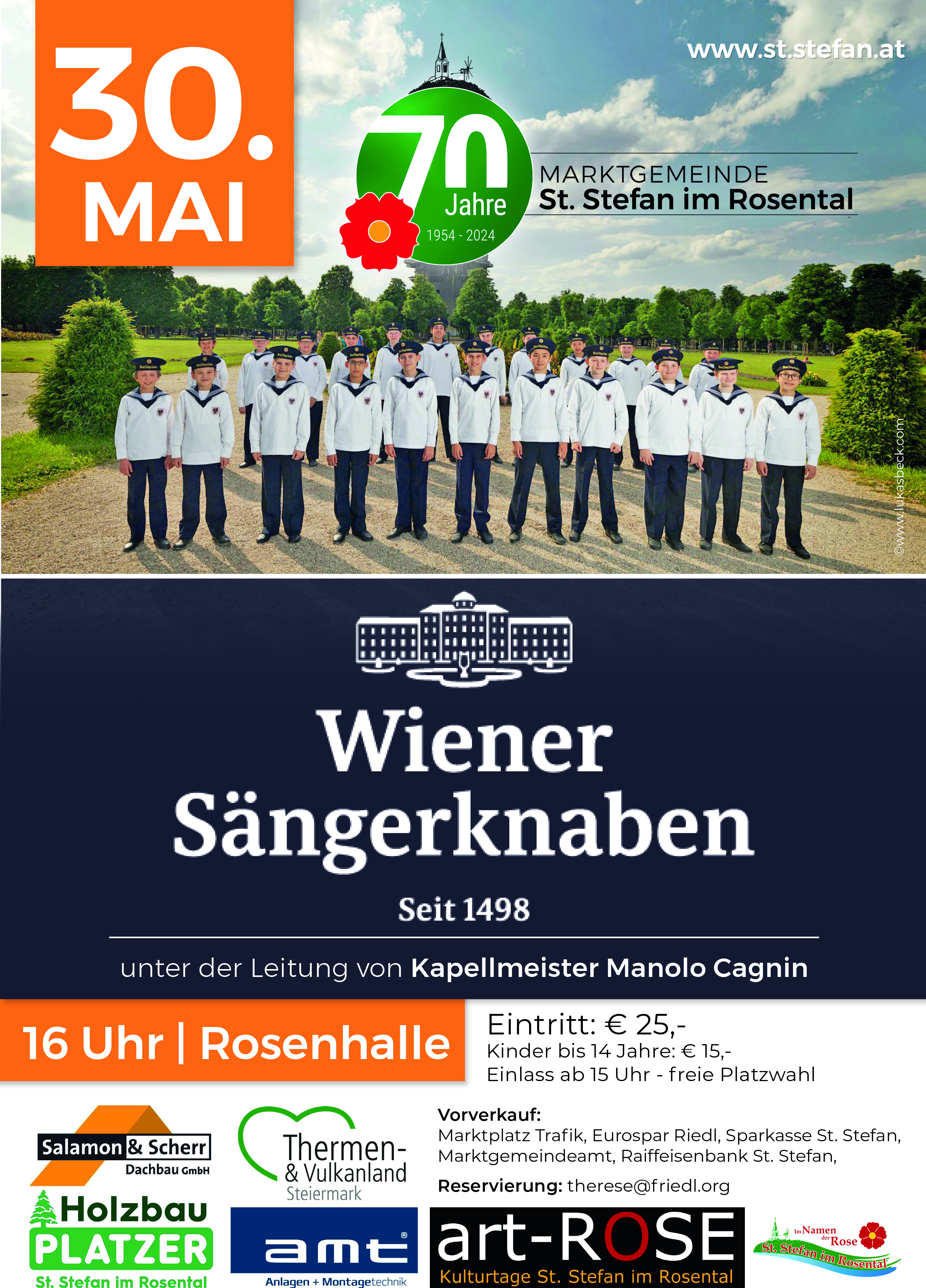 Ankündigung Wiener Sängerknaben