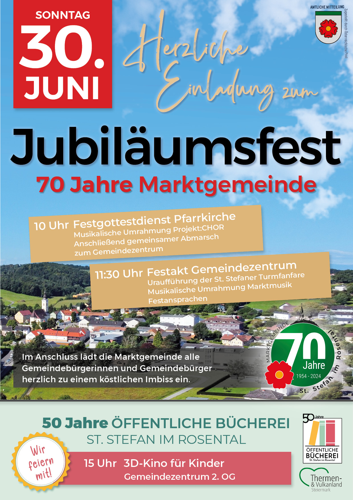 Ankündigung / Flugblatt Hauptfestakt